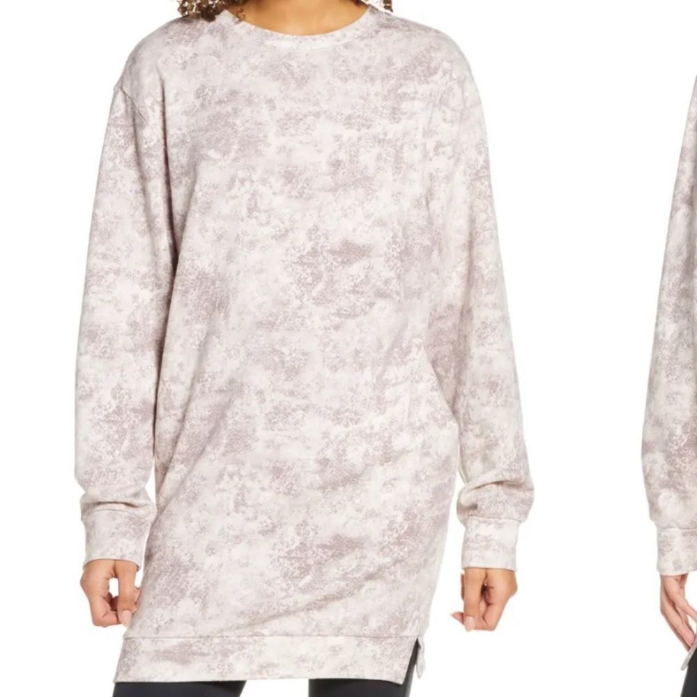 ZELLA Weekend Tunic Sweatshirt Longline Oversized Athleisure Sz M